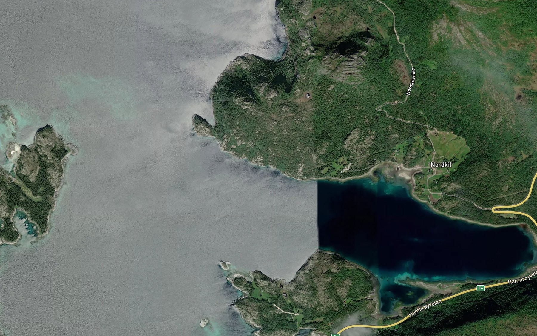 Satellite map of the Storsteinvika