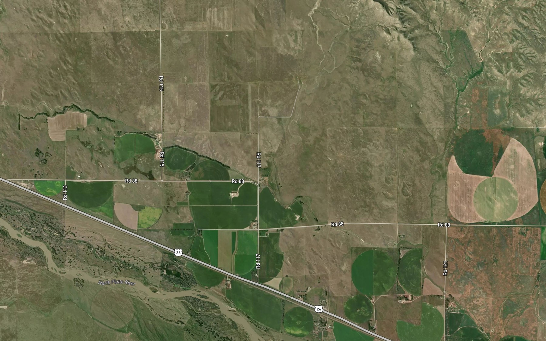 Satellite map of the Covalt Reservoir