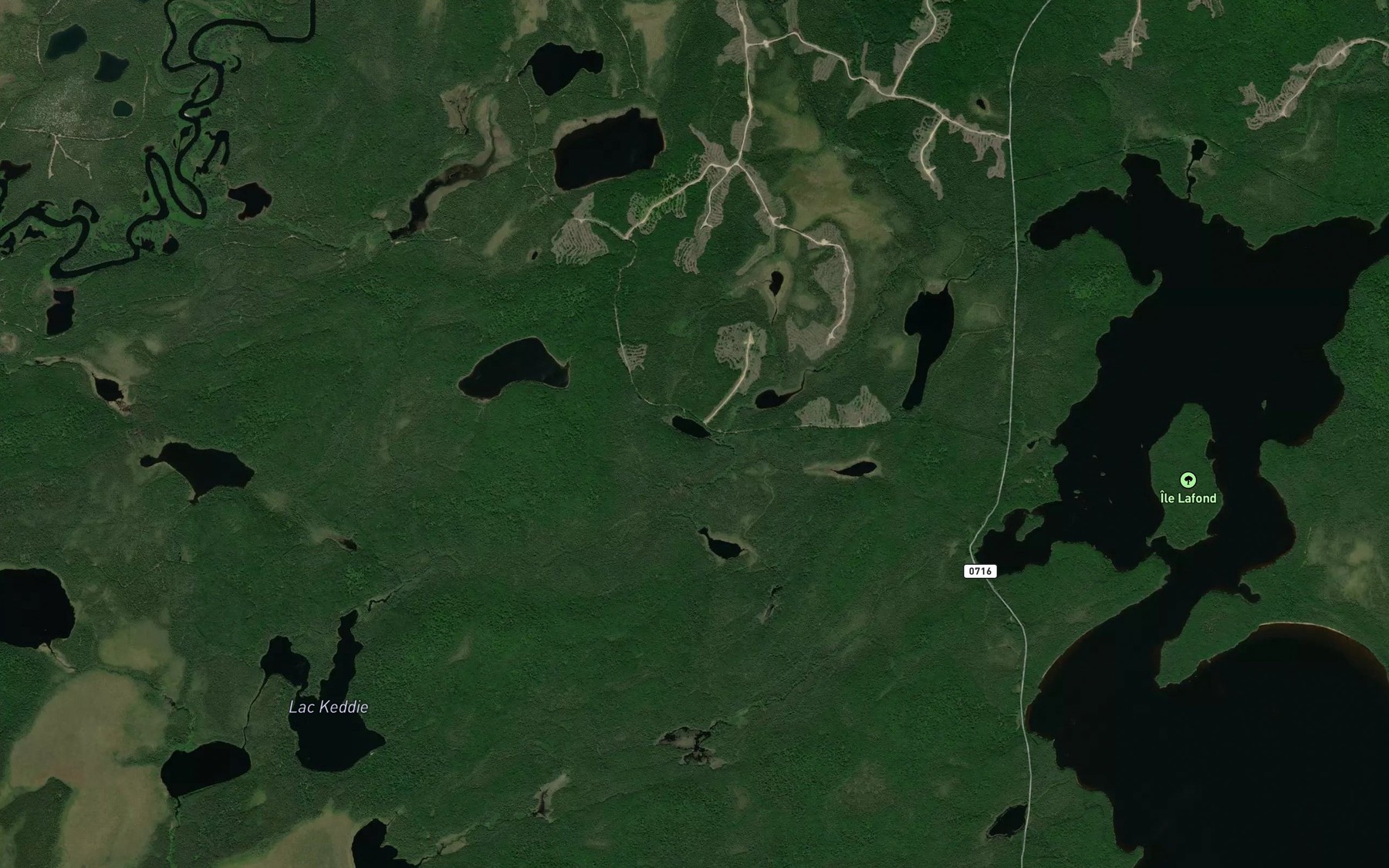 Satellite map of the Lac Vaseux