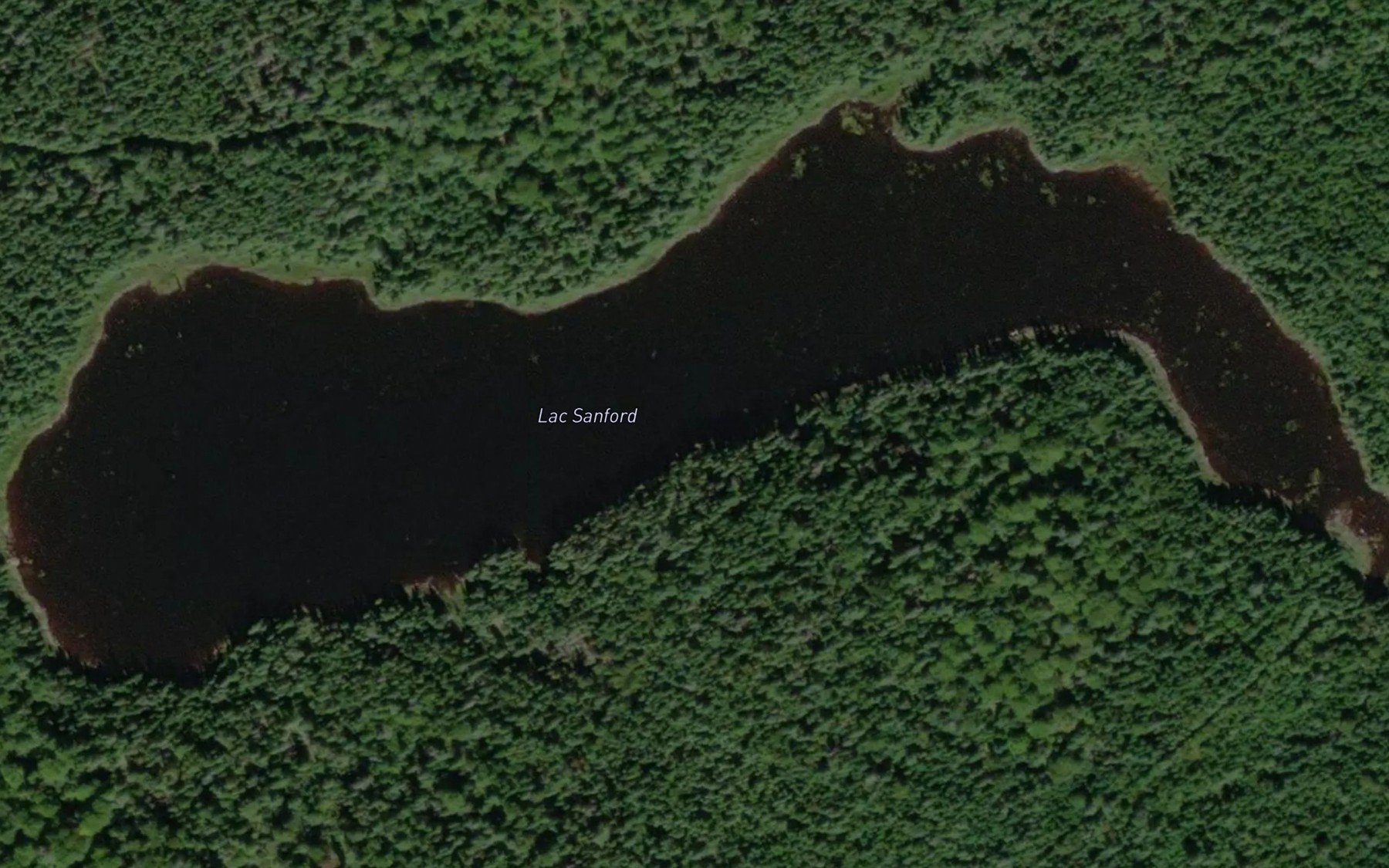 Satellite map of the Lac Sanford