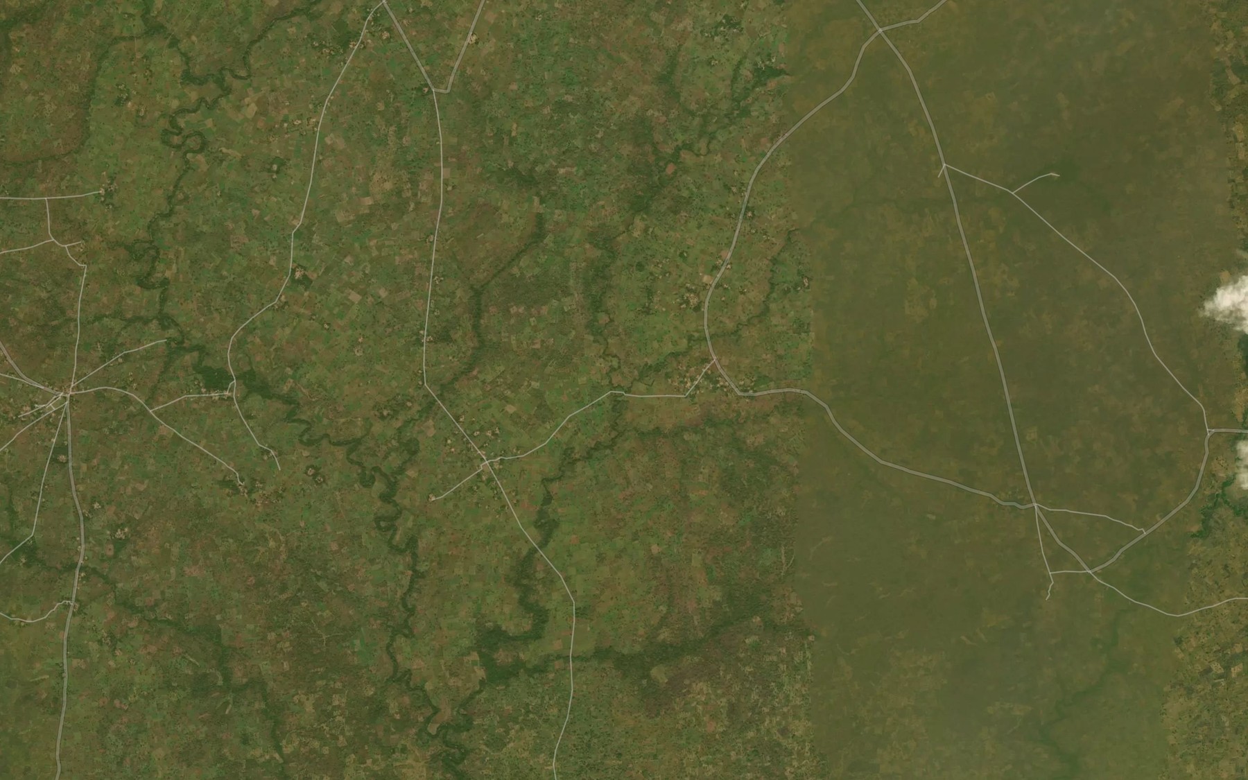 Satellite map of the River Panbele