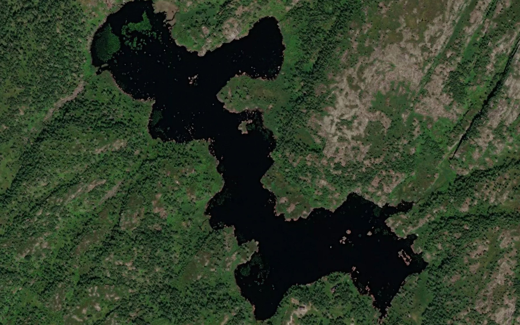 Satellite map of the Bergstolsvatnet