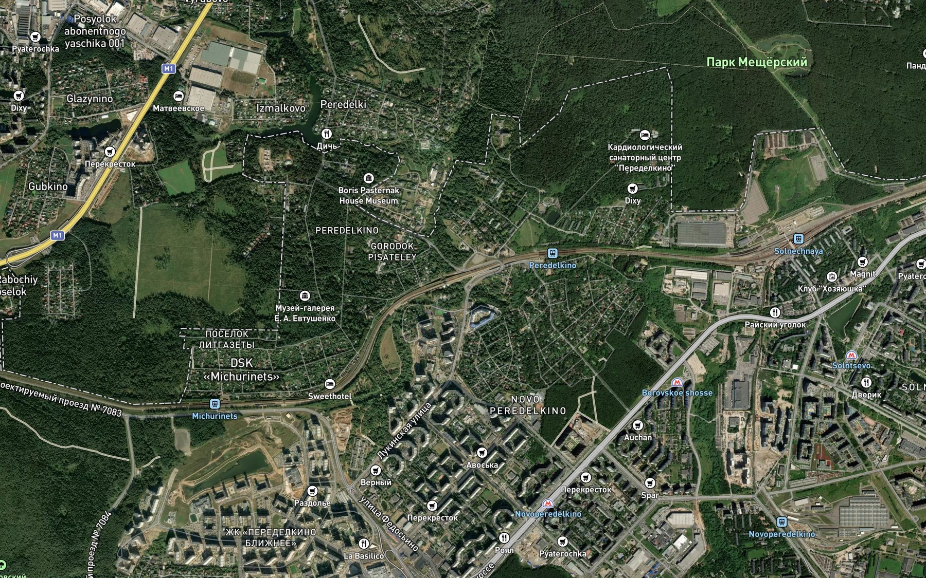 Satellite map of the Aleshinka