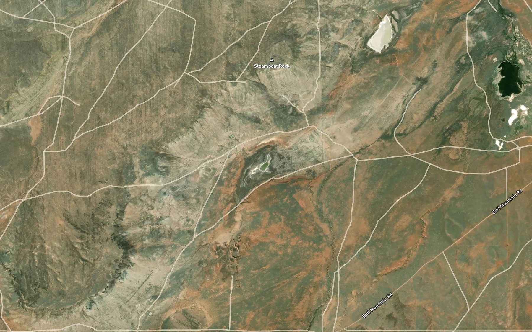 Satellite map of the Steamboat Lake