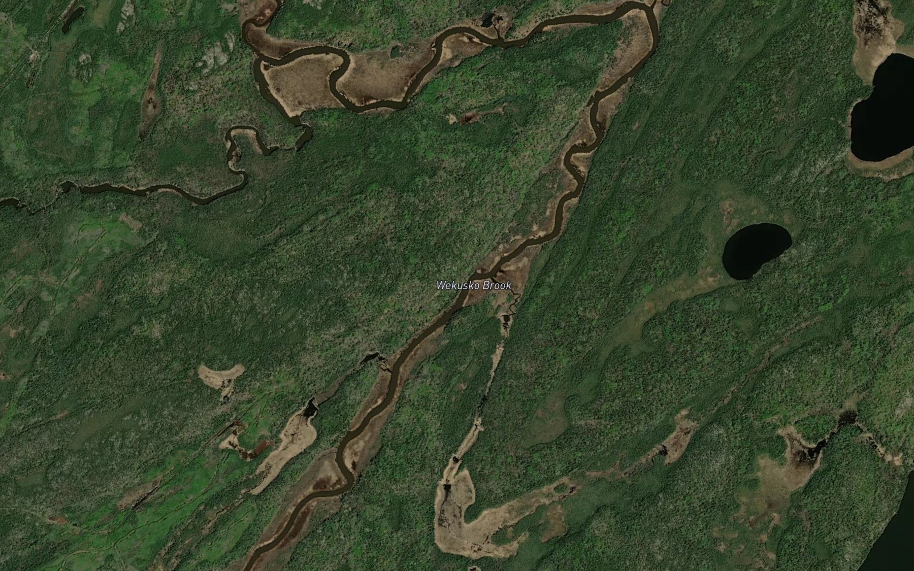Satellite map of the Osborne Lake Creek