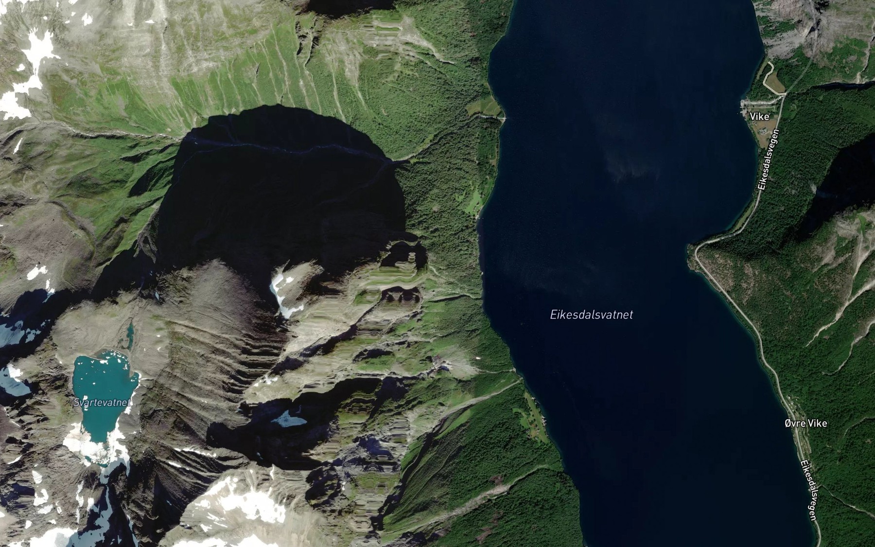 Satellite map of the Olaskrebekken