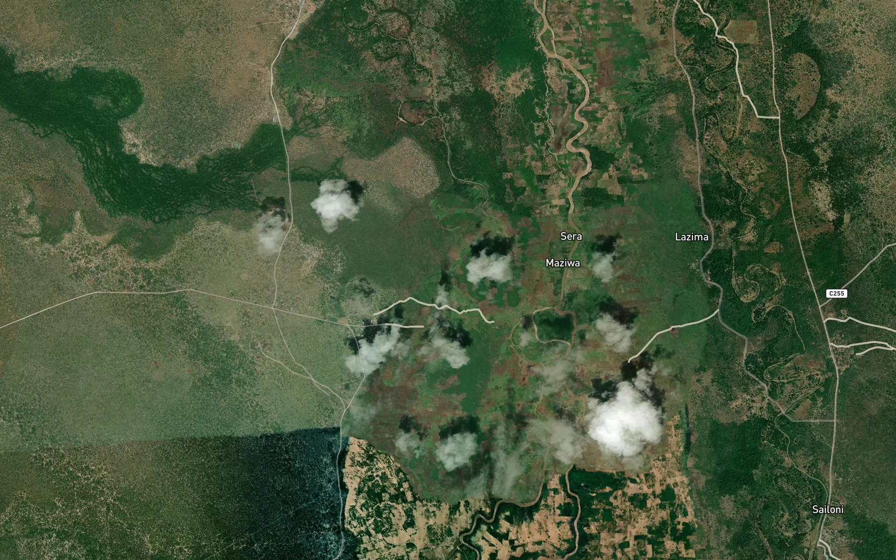 Satellite map of the Mkondo wa Kokani