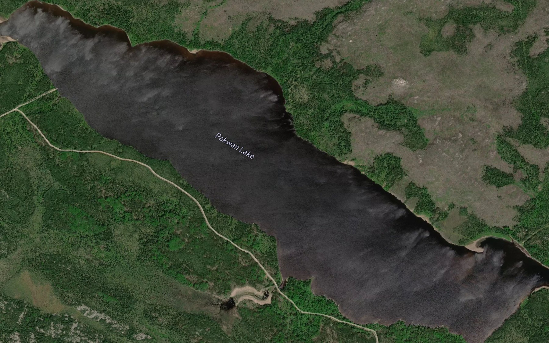 Satellite map of the Pakwan Lake