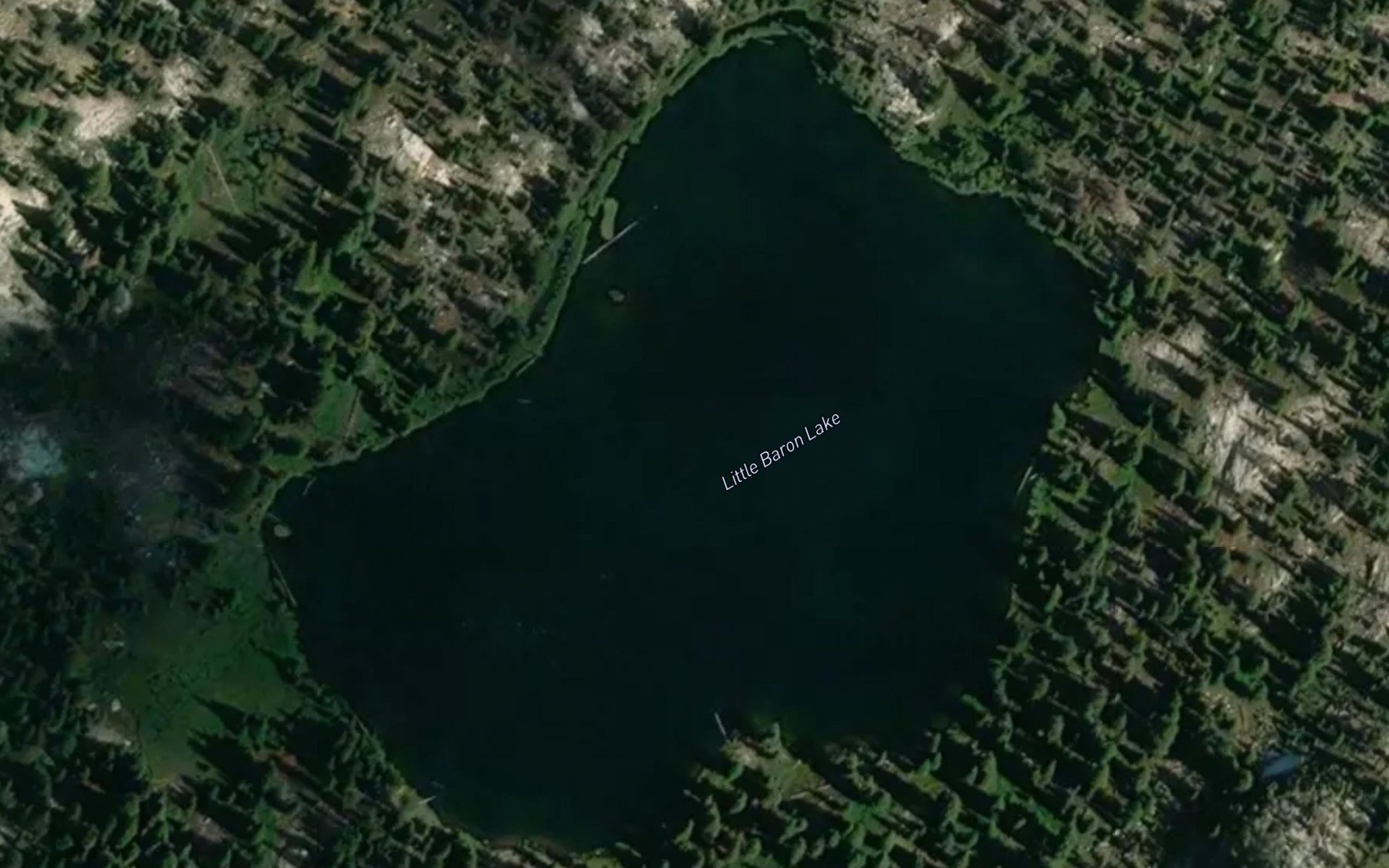 Satellite map of the Little Baron Lake