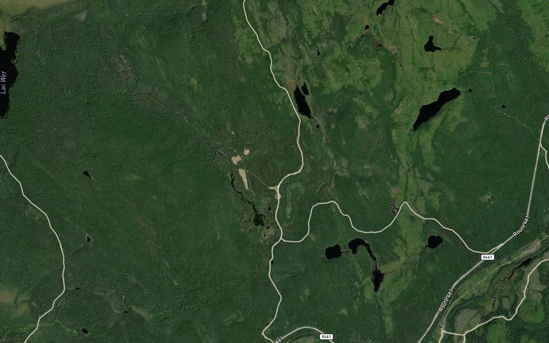 Satellite map of the Lacs Kamackociwakamak