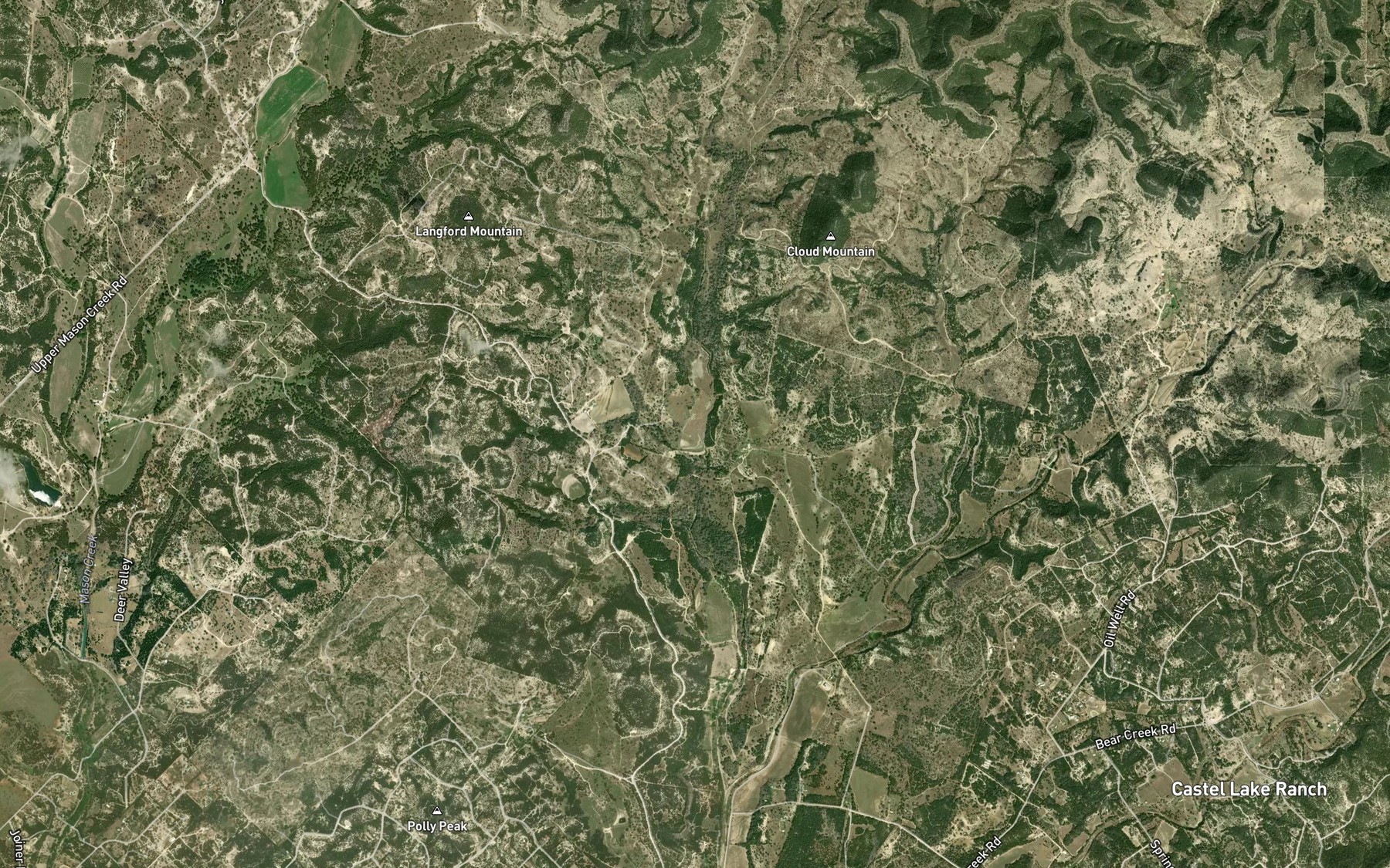 Satellite map of the Youngblood Lake