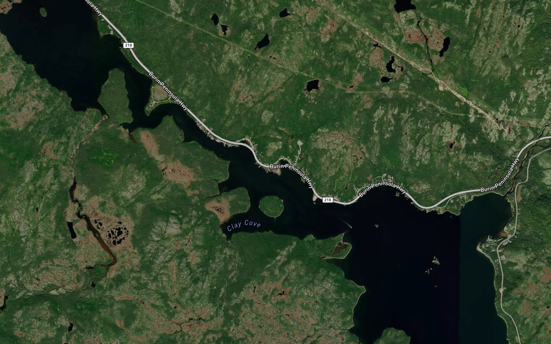 Satellite map of the Darby Cove