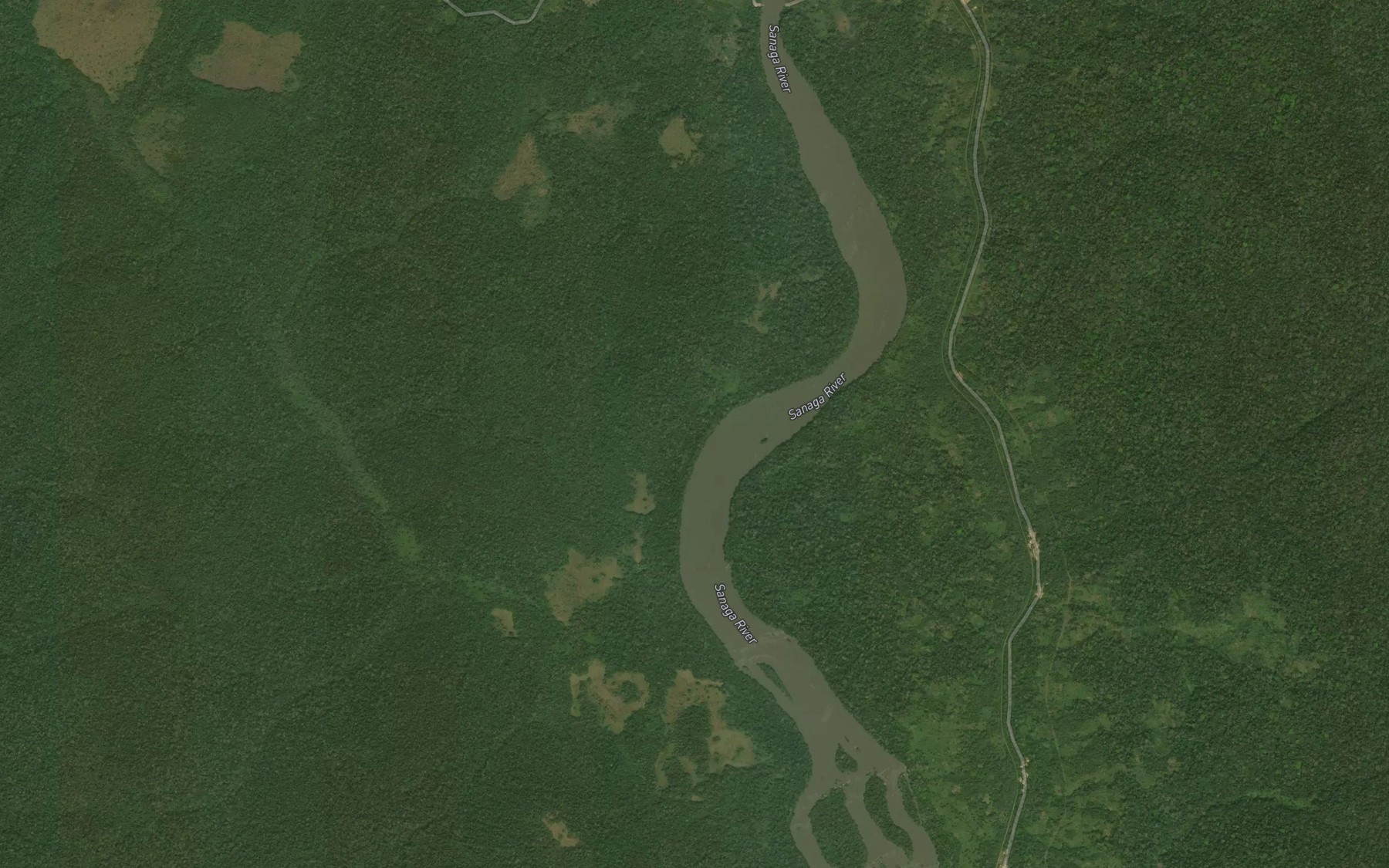 Satellite map of the Fombe