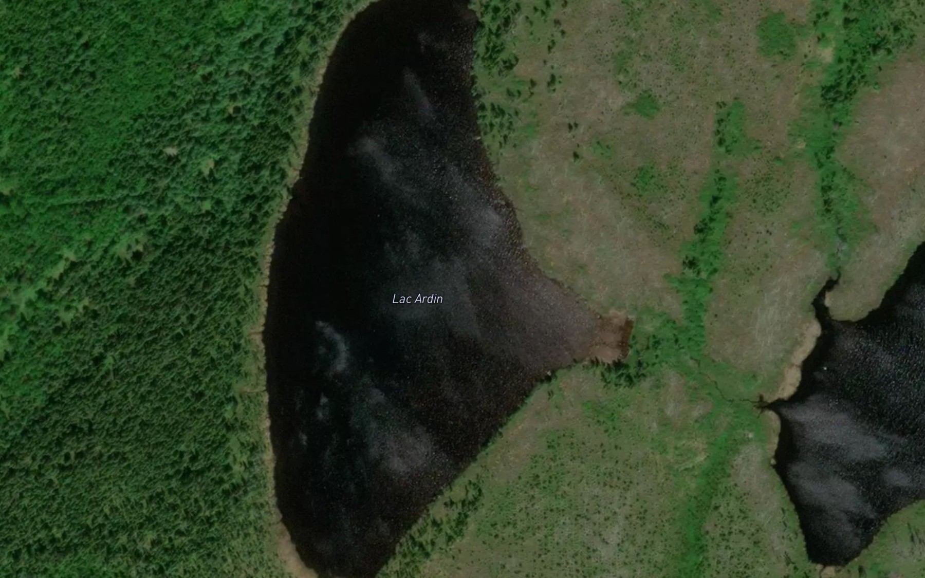 Satellite map of the Lac Ardin