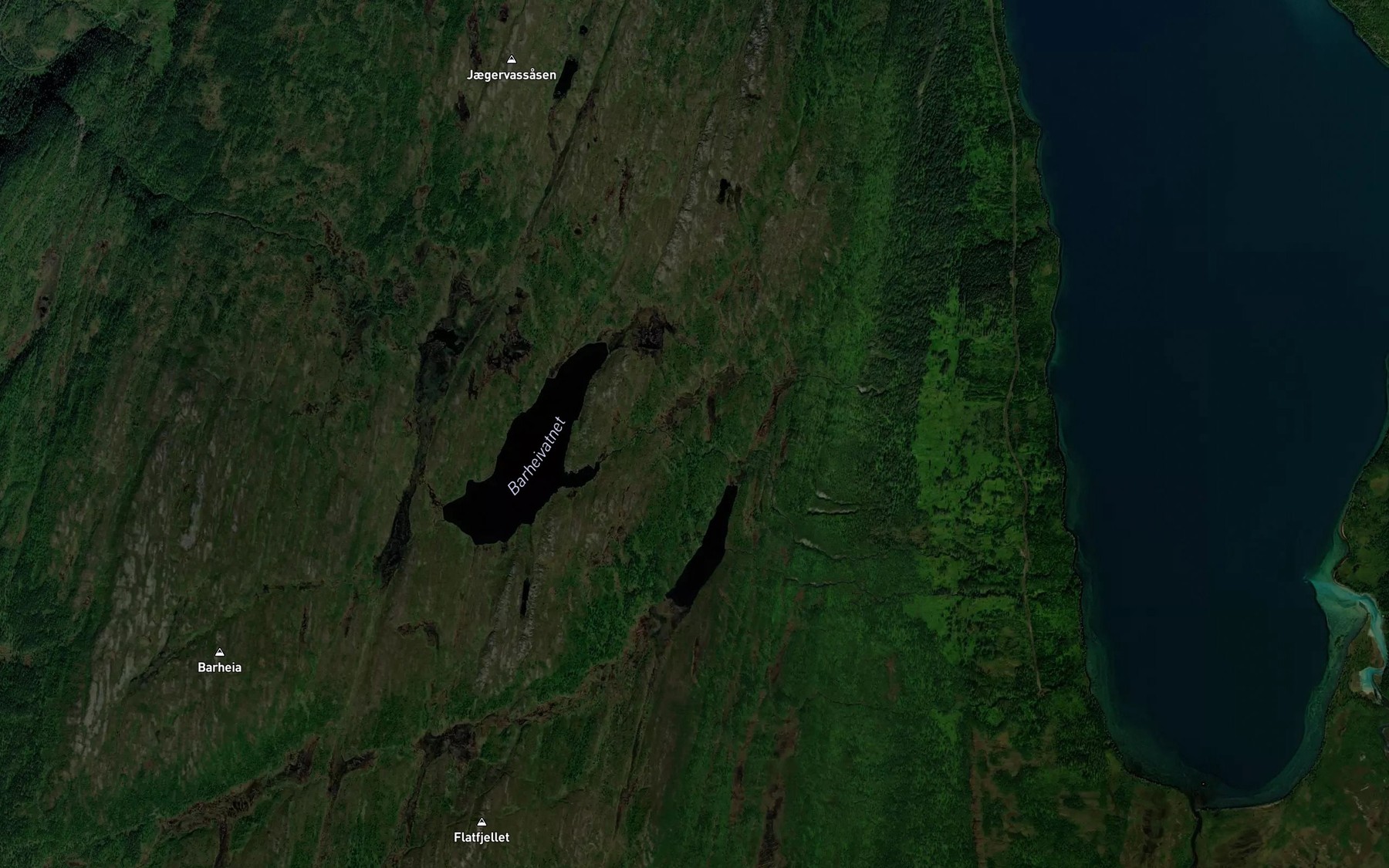Satellite map of the Vassbotn