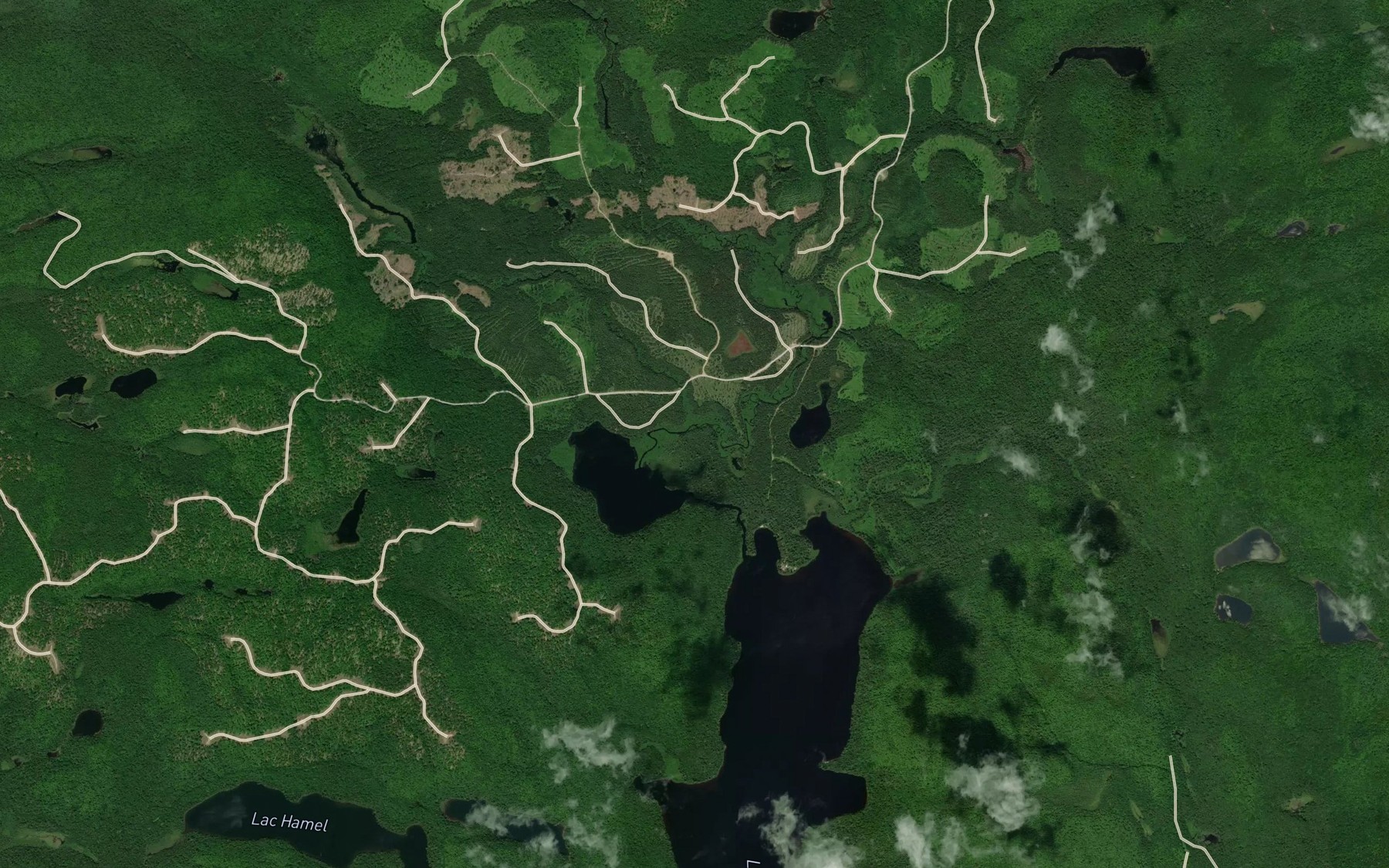 Satellite map of the Ruisseau Amergog