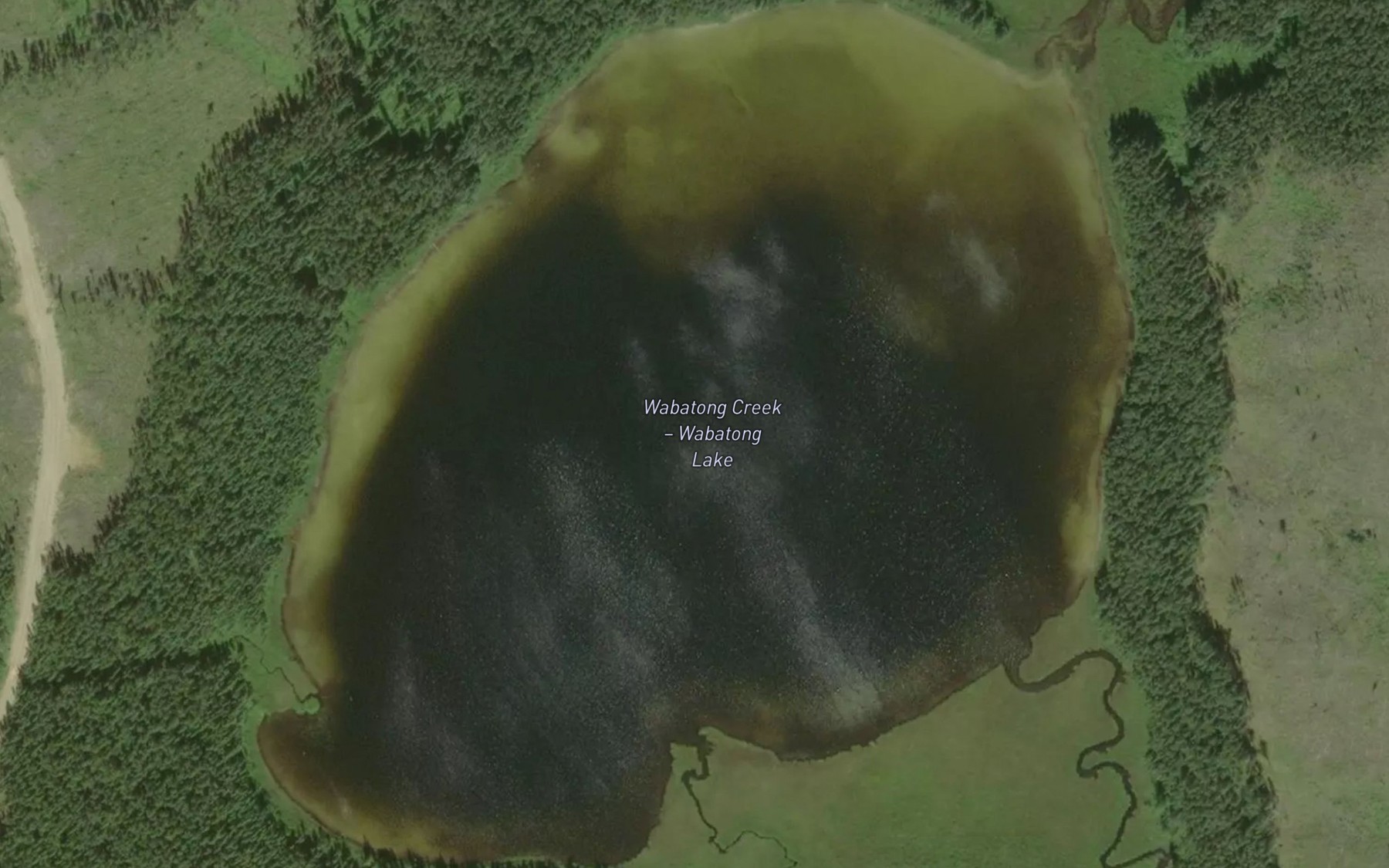 Satellite map of the Wabatong Lake