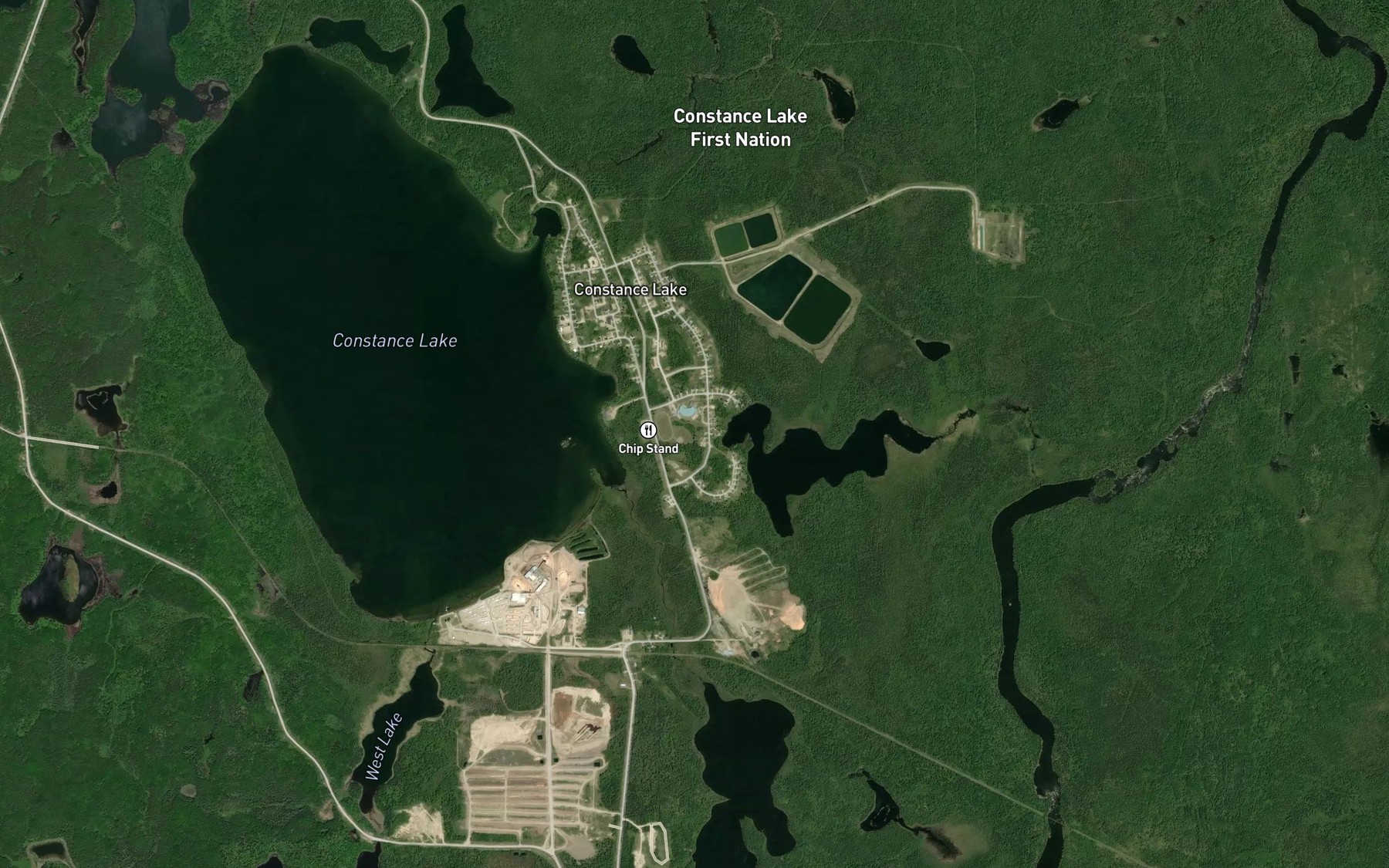 Satellite map of the Pike Creek