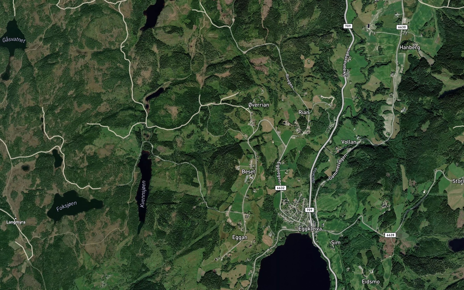 Satellite map of the Ormbekken