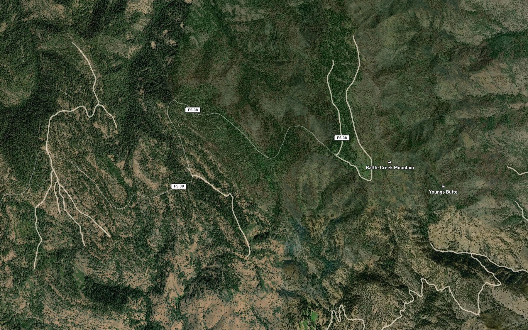 Satellite map of the Seven Sixty Reservoir