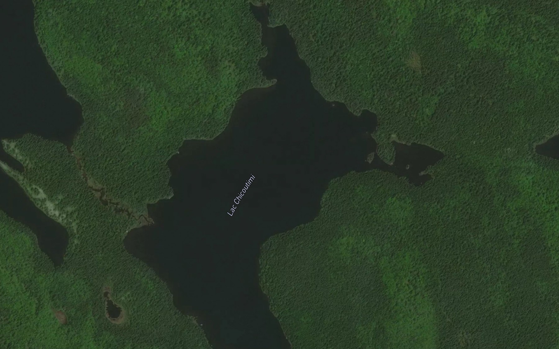 Satellite map of the Lac Chicoutimi