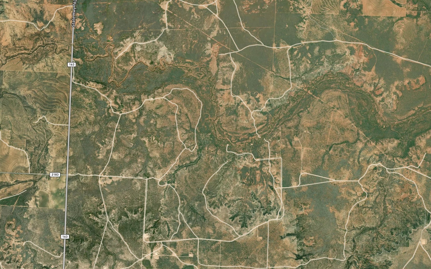 Satellite map of the Wildcat Creek