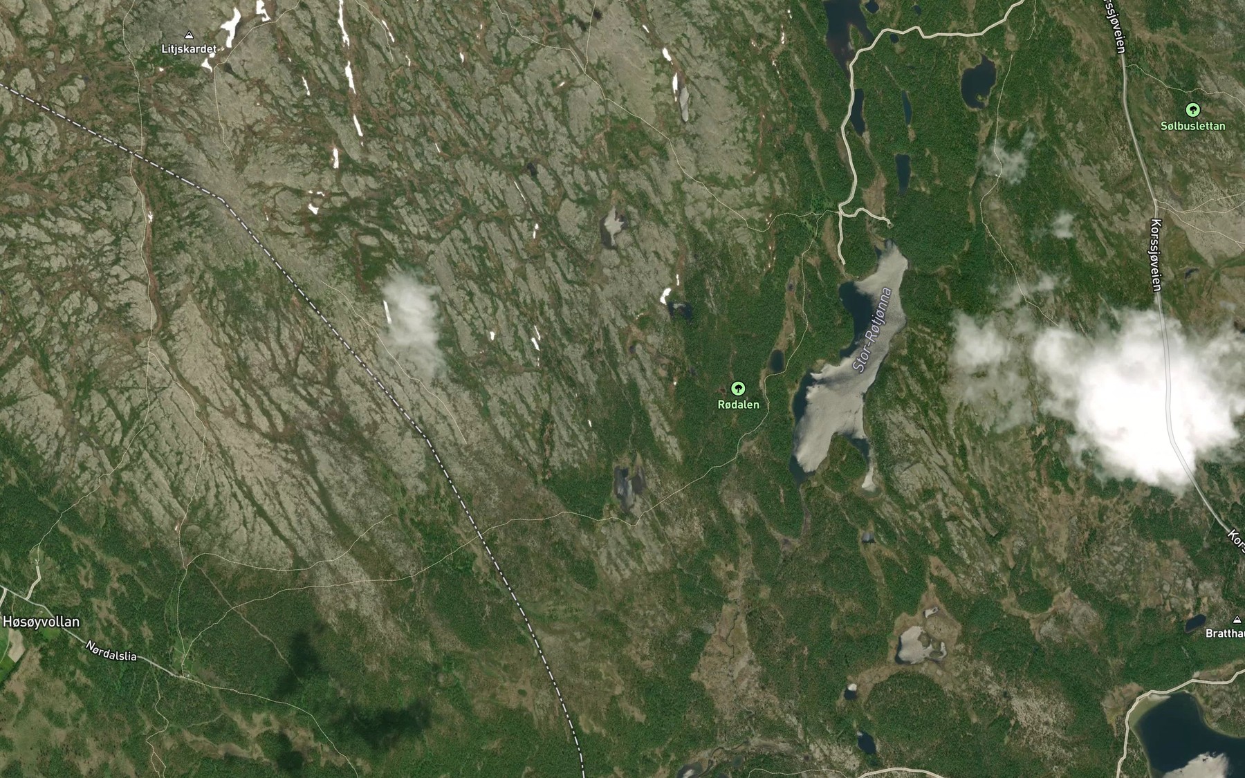 Satellite map of the Skardtjornbekken
