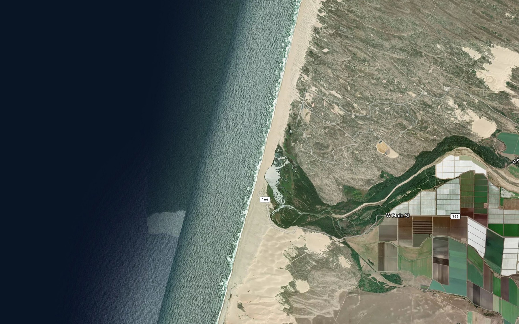Satellite map of the Santa Maria River