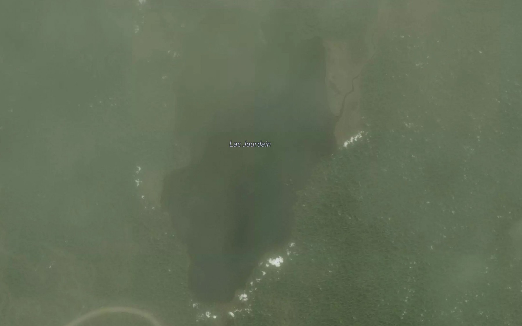 Satellite map of the Lac Jourdain