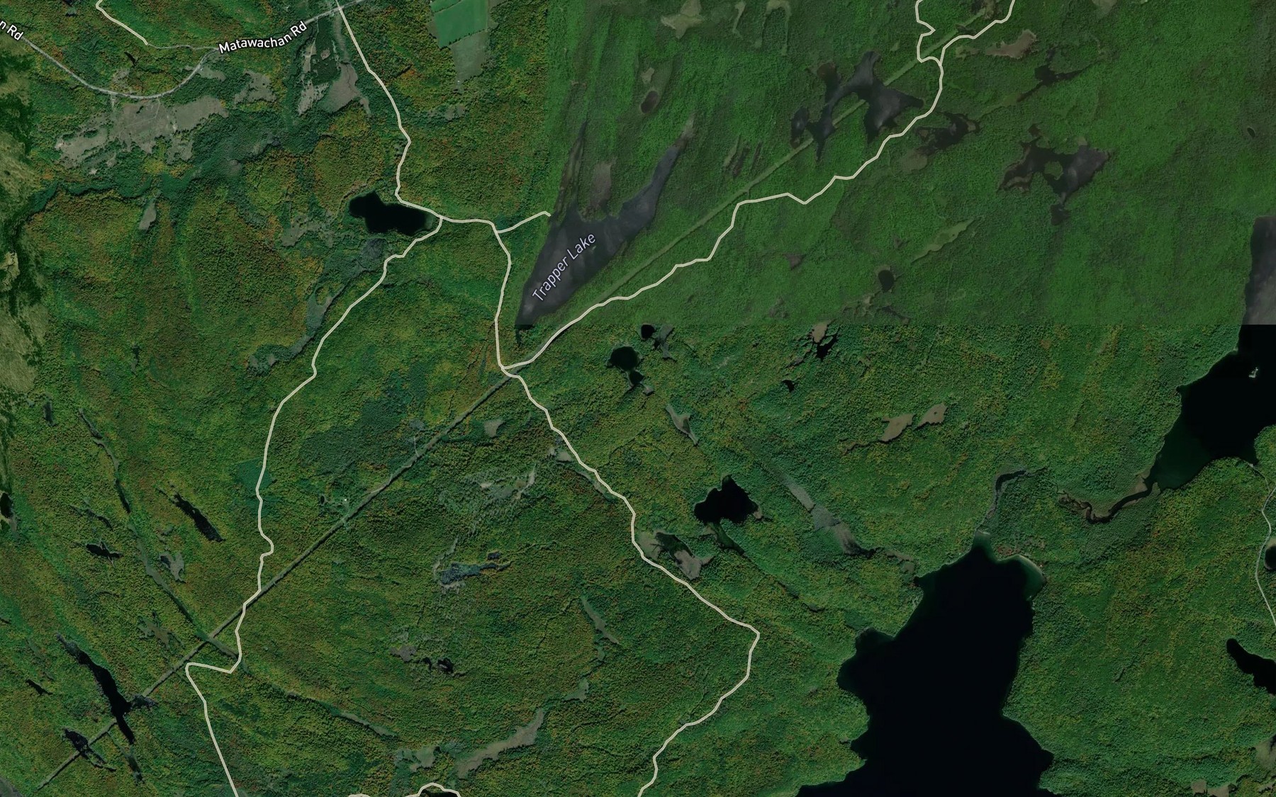 Satellite map of the Ostler Lake
