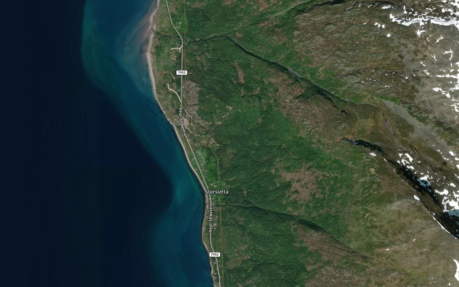 Satellite map of the Sommarsetelva
