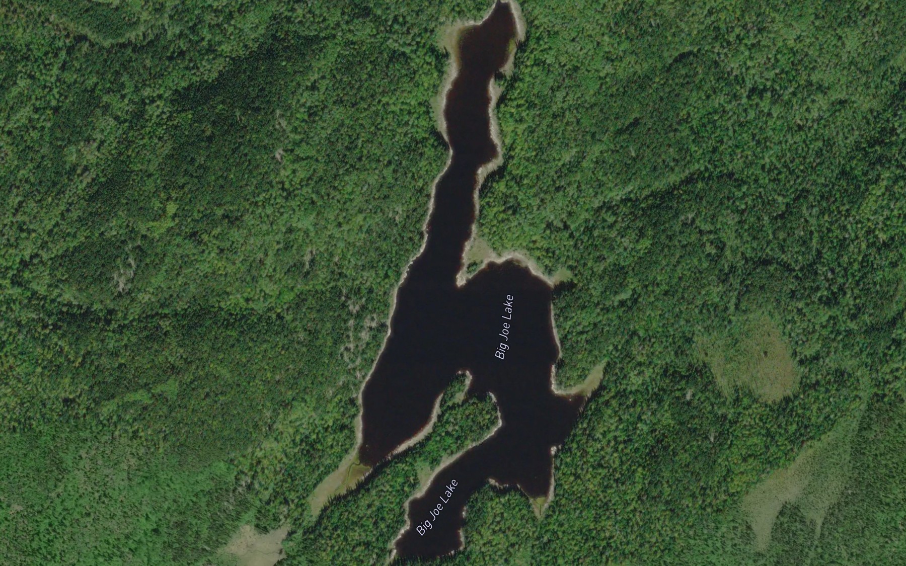 Satellite map of the Big Joe Lake