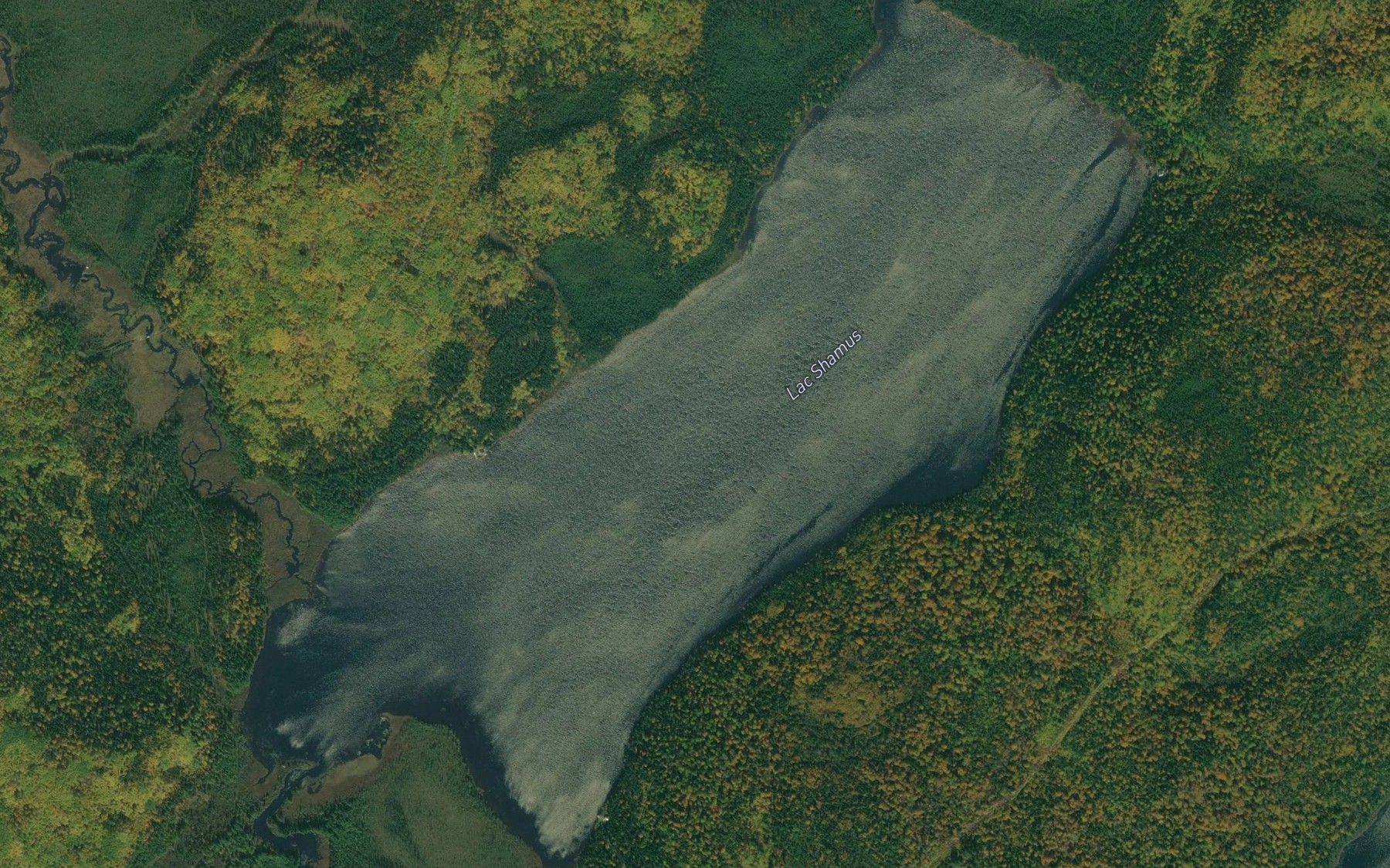 Satellite map of the Lac Shamus