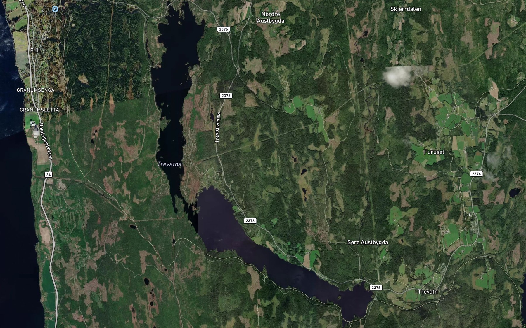 Satellite map of the Trevatna