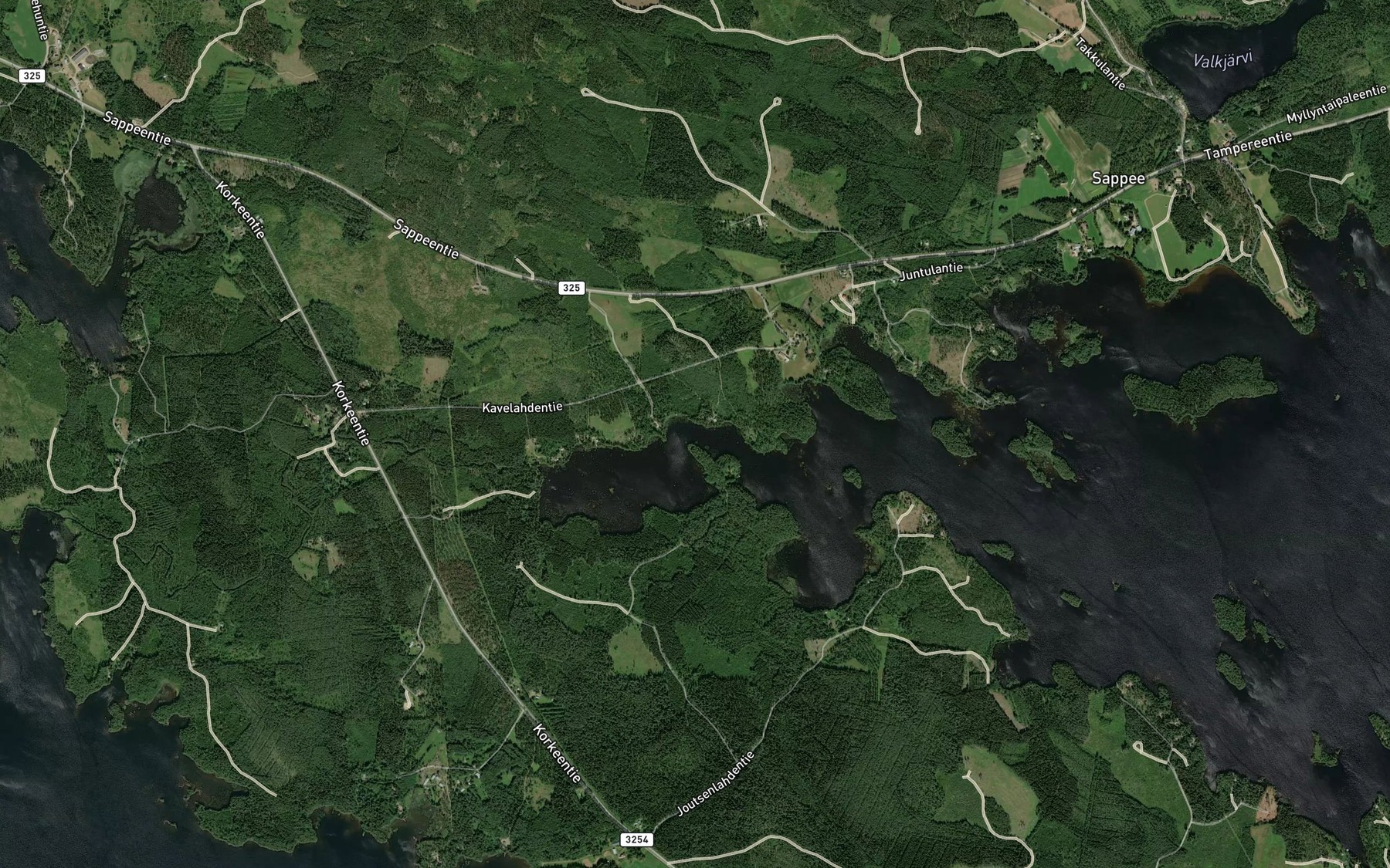 Satellite map of the Saukonsalmi