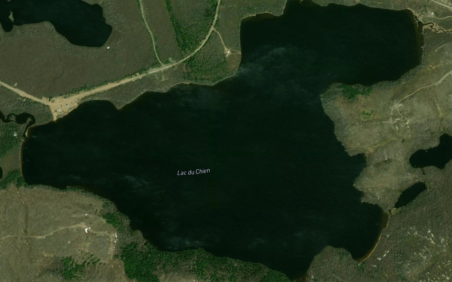 Satellite map of the Lac du Chien
