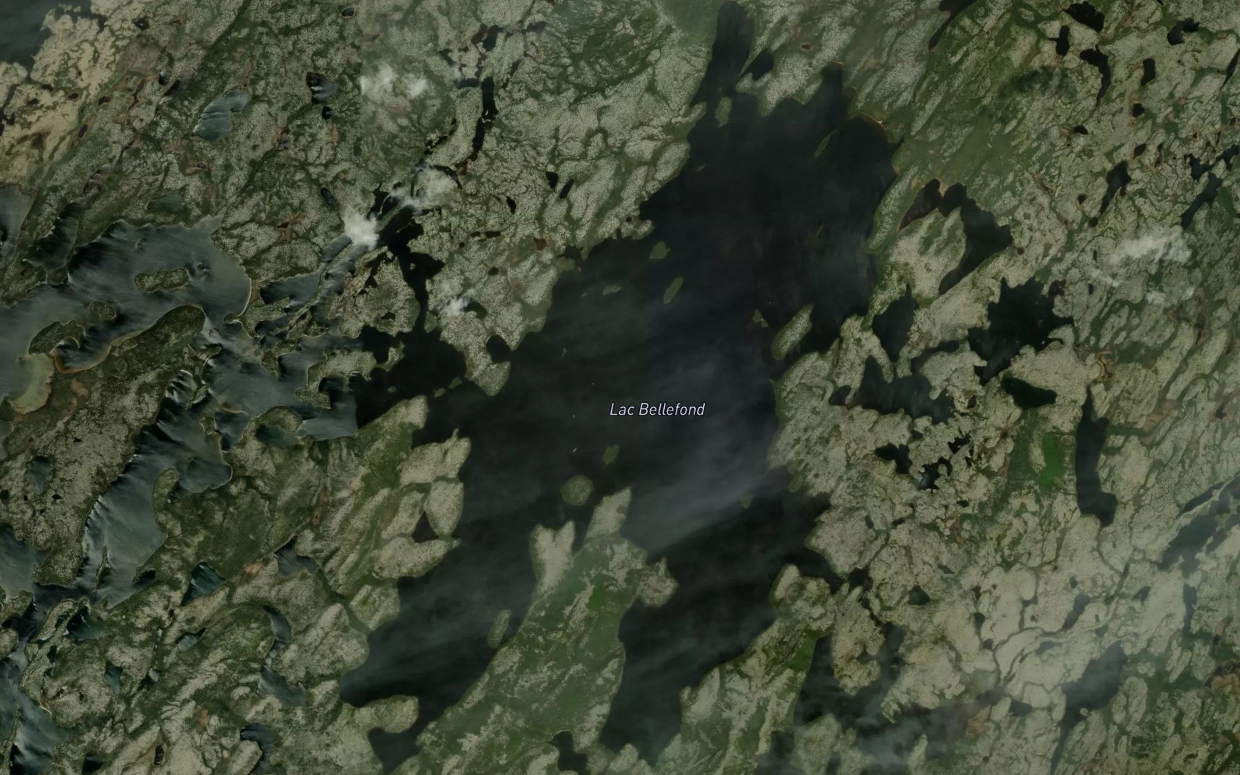 Satellite map of the Lac Bellefond