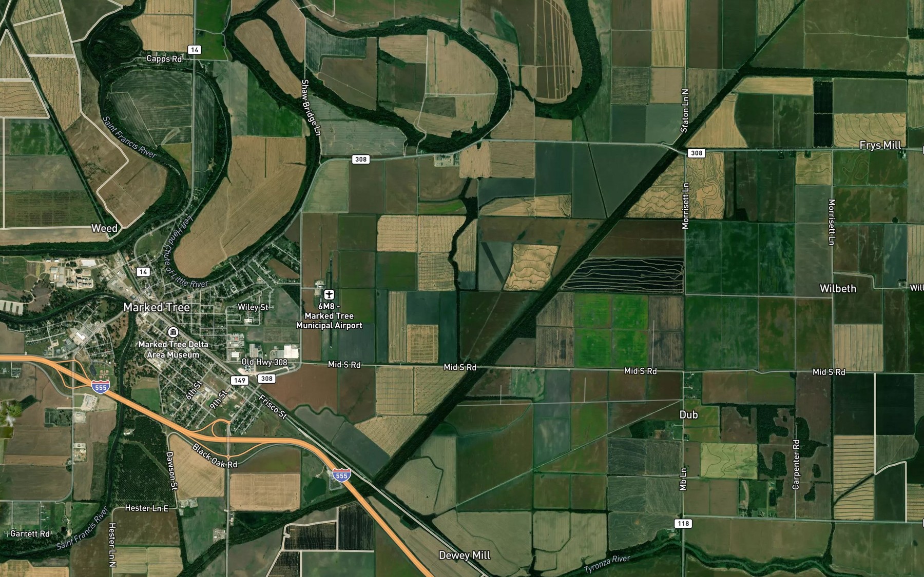 Satellite map of the Ditch Number 86