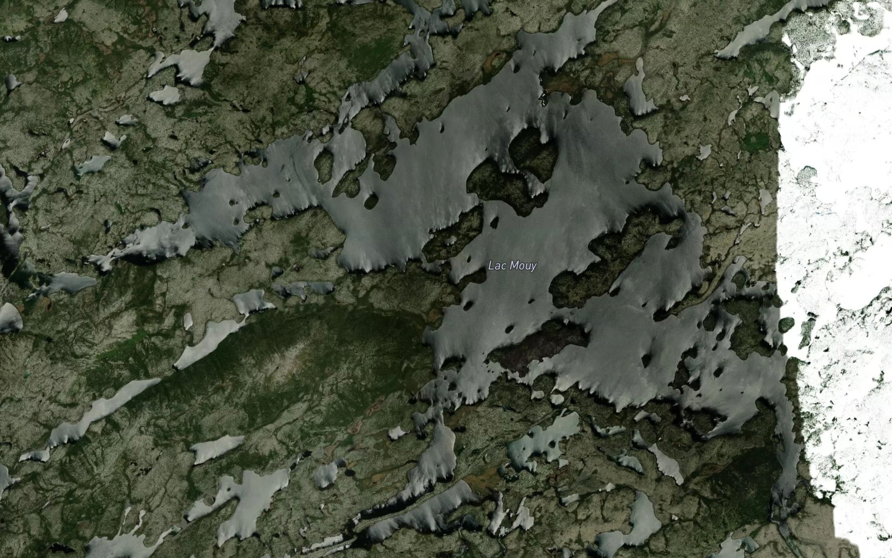 Satellite map of the Lac Mouy
