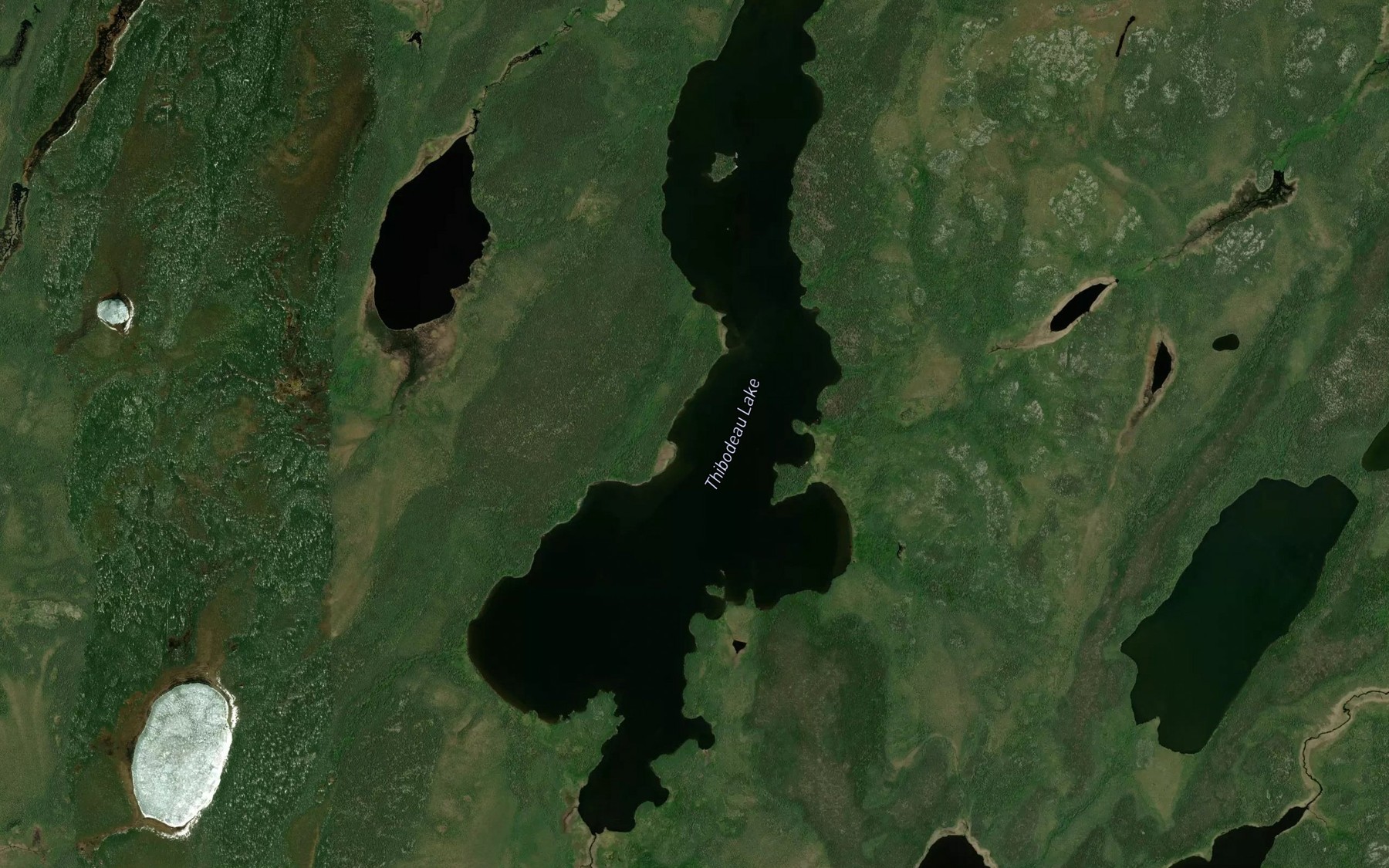 Satellite map of the Thibodeau Lake