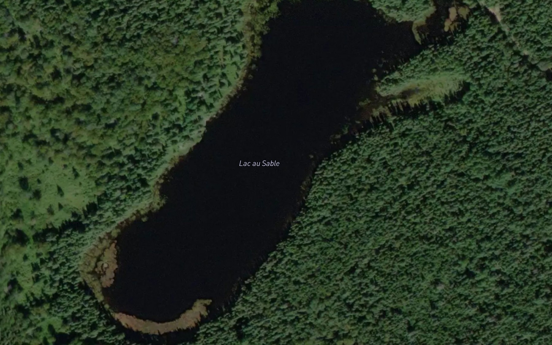 Satellite map of the Lac au Sable