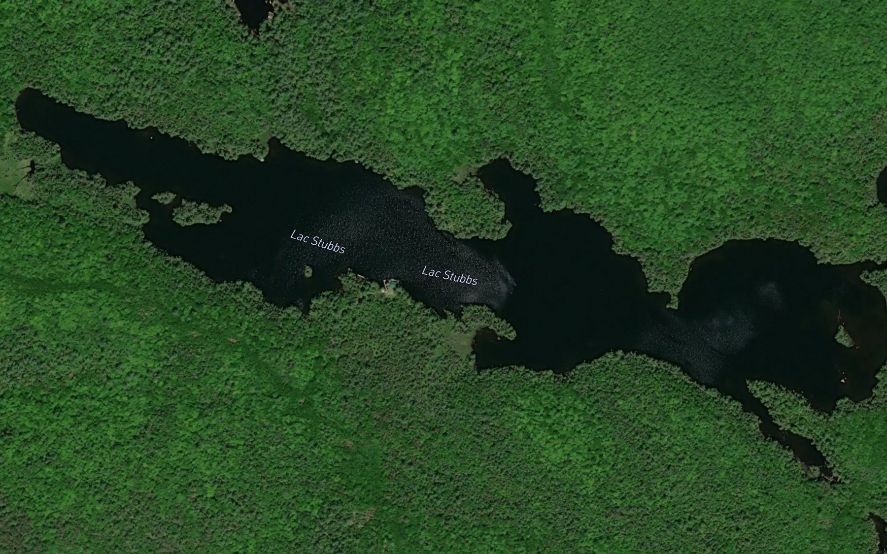 Satellite map of the Lac Stubbs