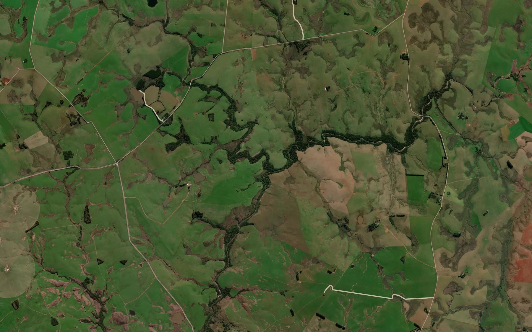 Satellite map of the Arroio Pinheirinhos
