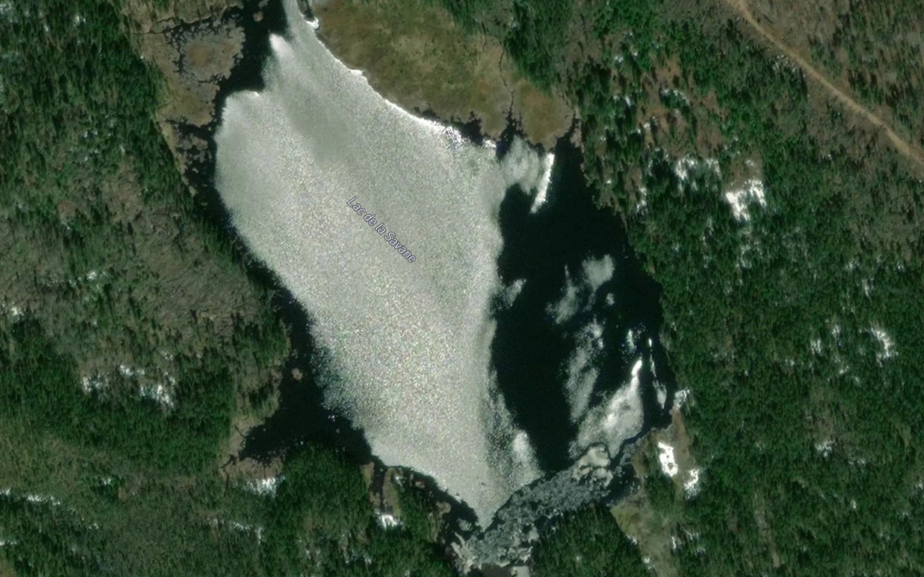 Satellite map of the Lac de la Savane