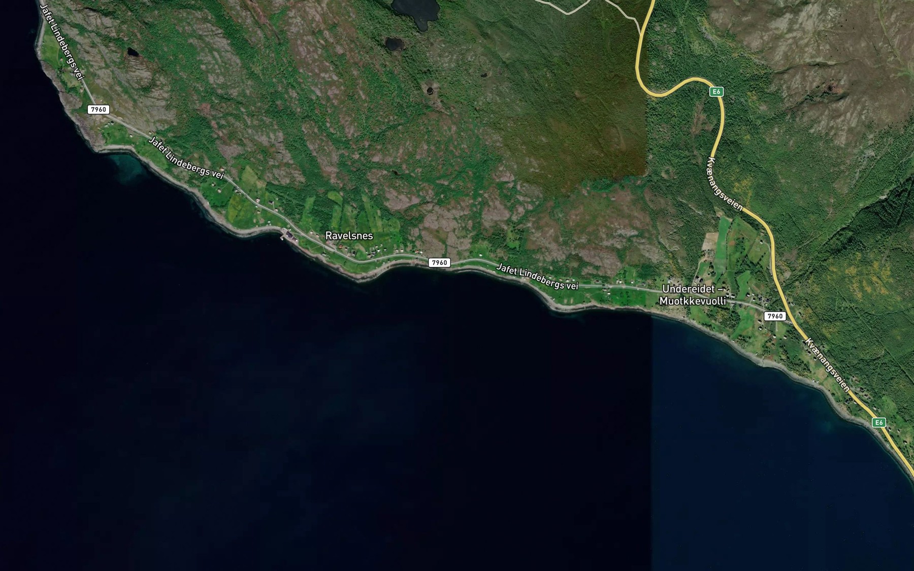 Satellite map of the Ravelsvik