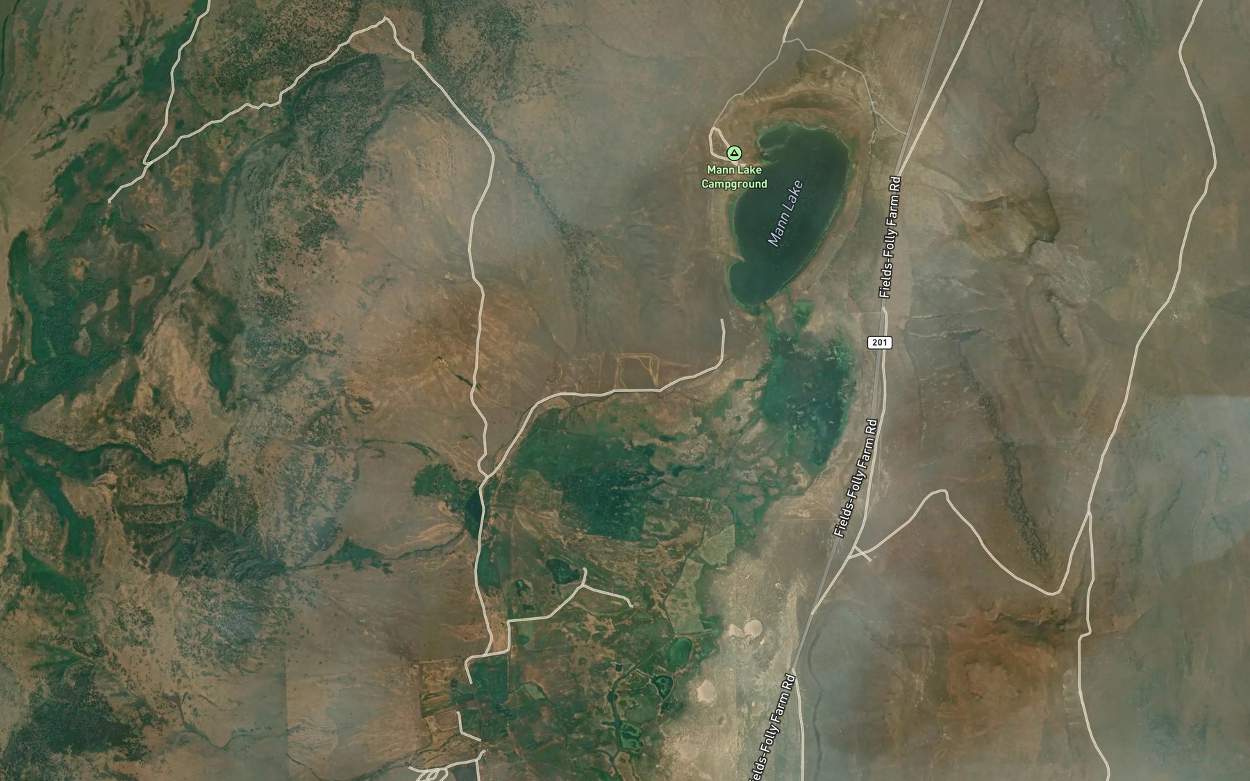 Satellite map of the Trail Creek