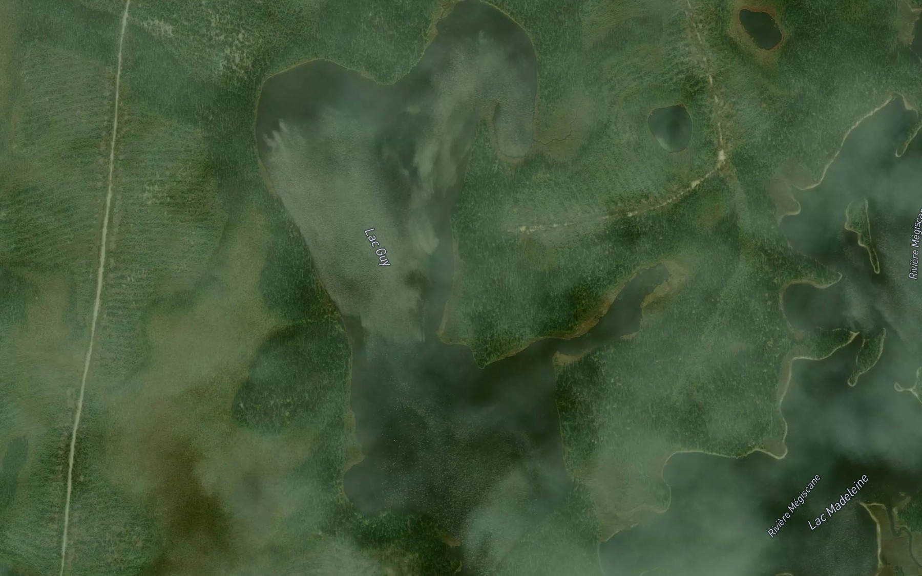 Satellite map of the Lac Guy