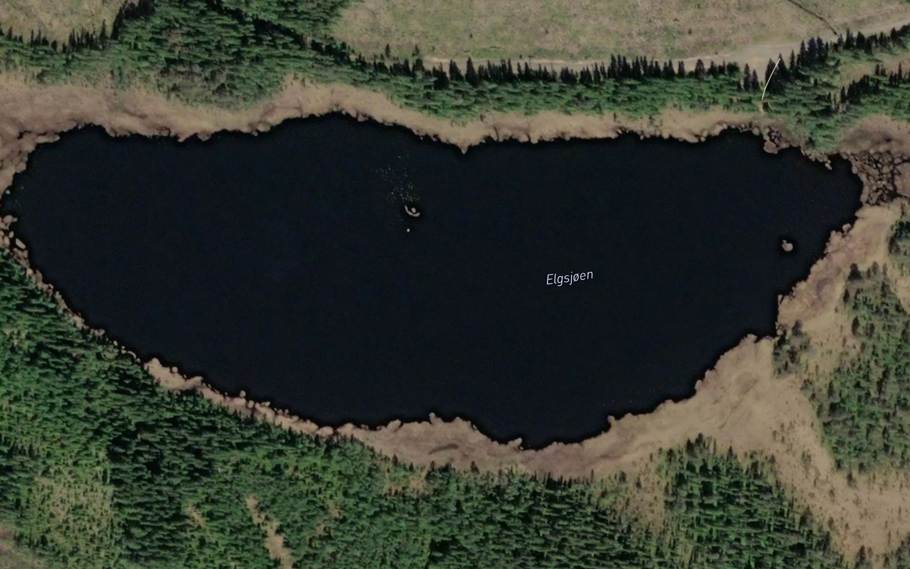 Satellite map of the Elgsjoen