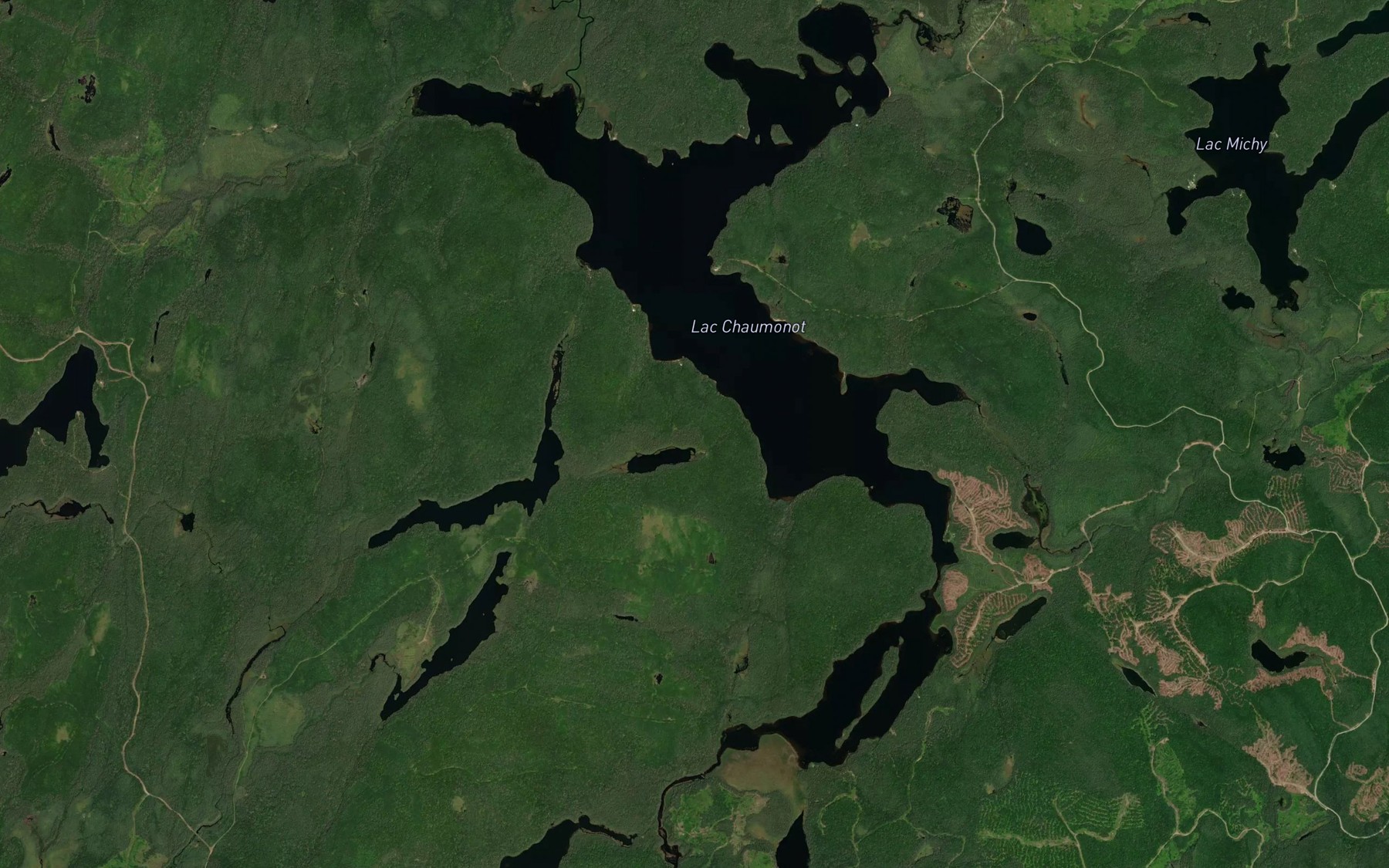 Satellite map of the Lac Chaumonot