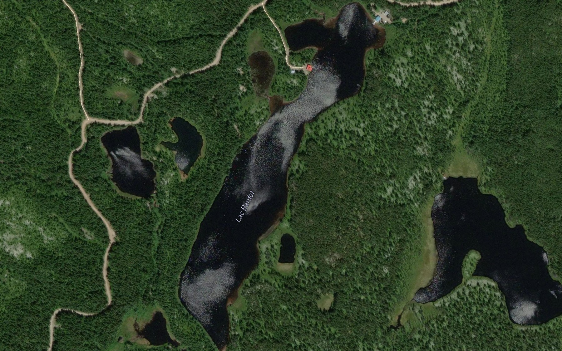 Satellite map of the Lac Bardot